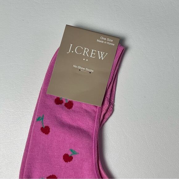 J.Crew Womens Heart and Cherries No Show Ankle Socks  New with tag - Picture 10 of 11